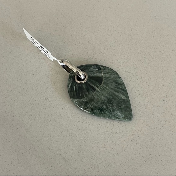 Unisex One of A Kind Seraphinite Stone Pendant - Picture 6 of 8